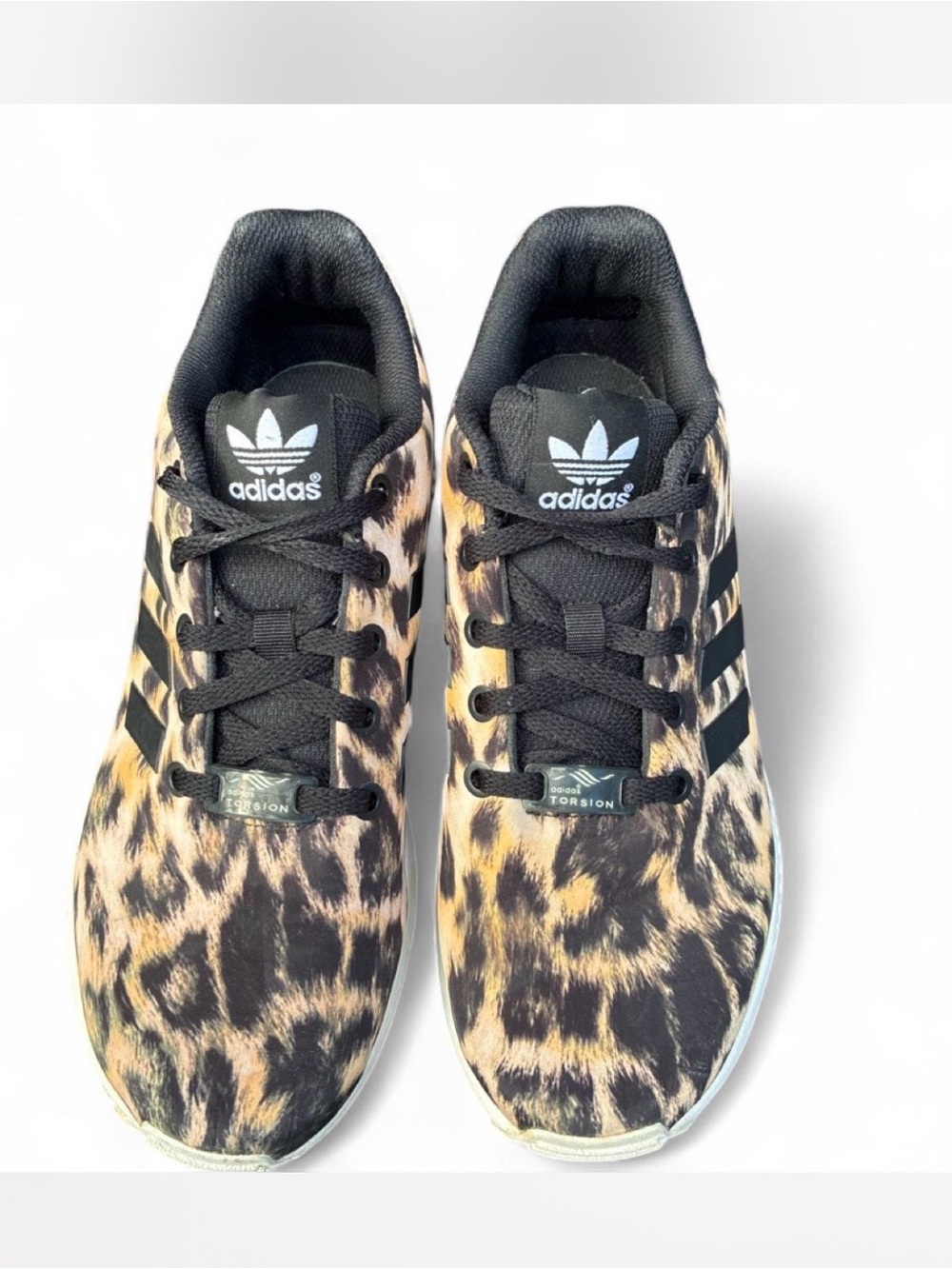 Adidas Women's Leopard Print Sneakers - Black/Tan VERY GOOD condition!
